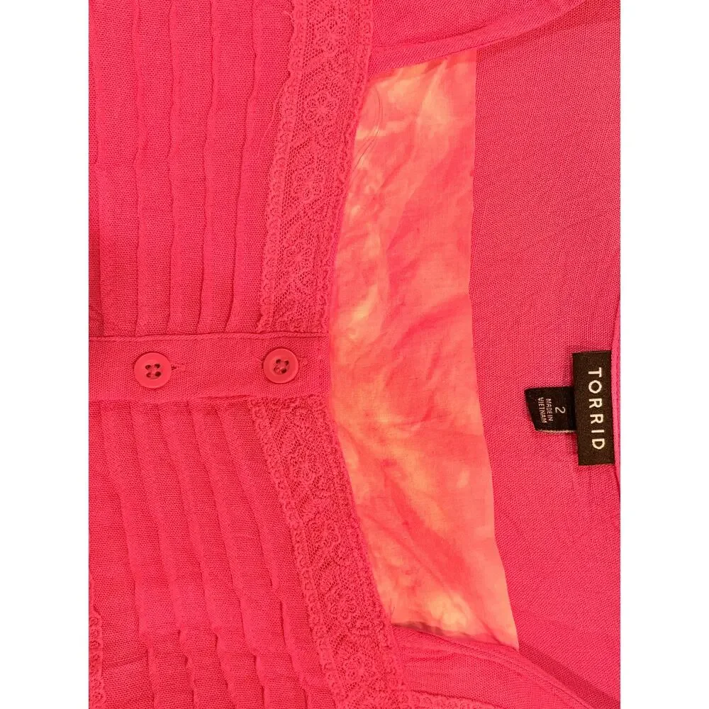 Women's 2XL Hot Pink Skater Dress by Torrid - Picture 3 of 6